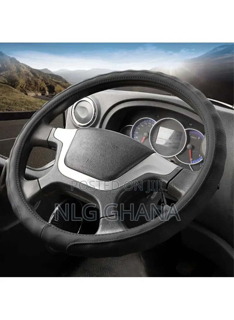 15.7" Truck Steering Wheel Cover Anti-Slip Leather. Tvx23729