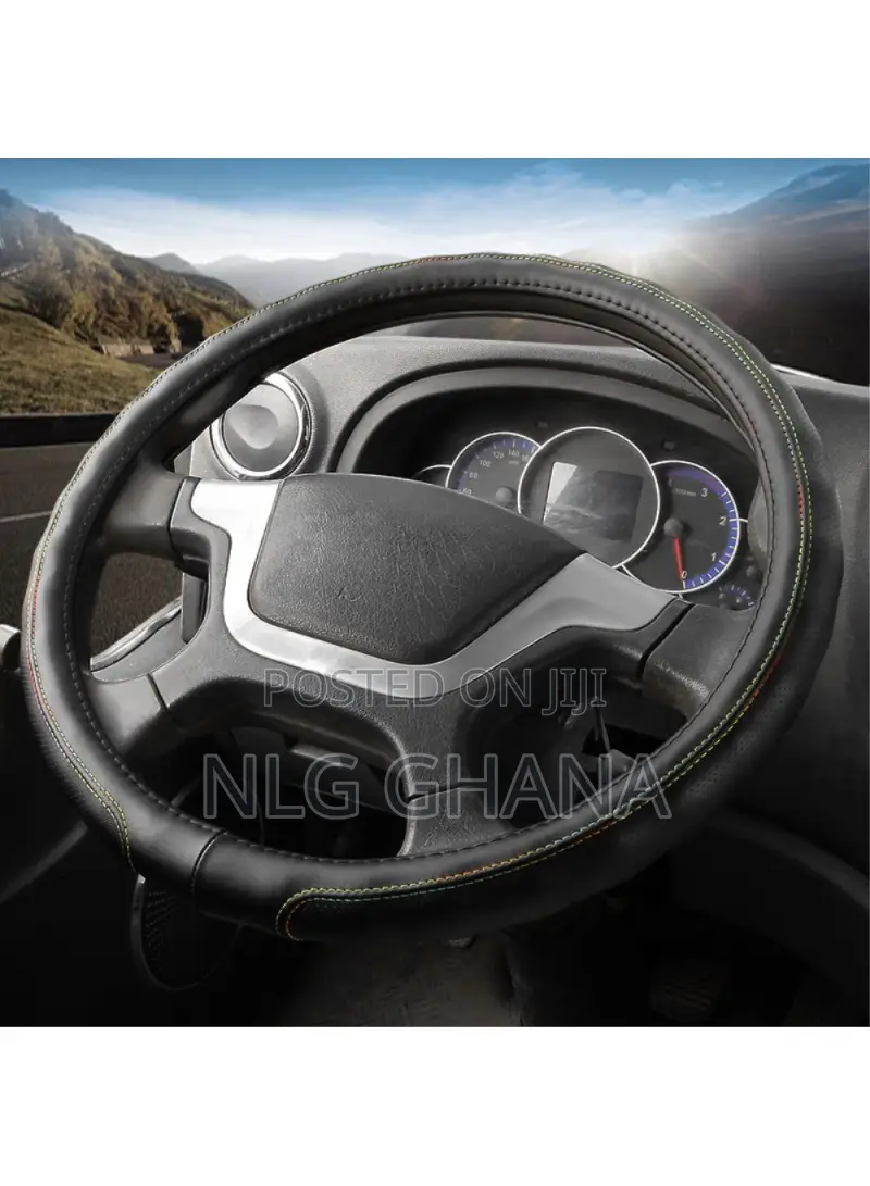 15.7" Truck Steering Wheel Cover Anti-Slip Leather. Tvx23729
