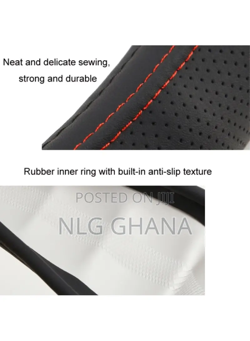 15.7" Truck Steering Wheel Cover Anti-Slip Leather. Tvx23729