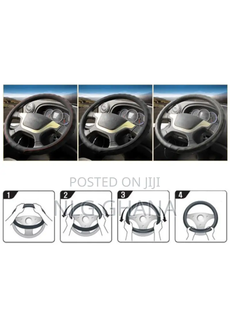 15.7" Truck Steering Wheel Cover Anti-Slip Leather. Tvx23729
