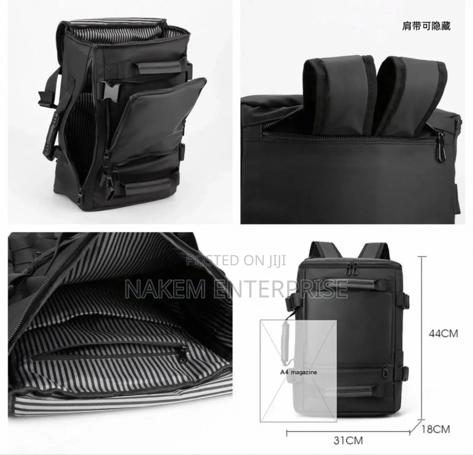Water Resistant Travel Backpack Laptop Flight Approved