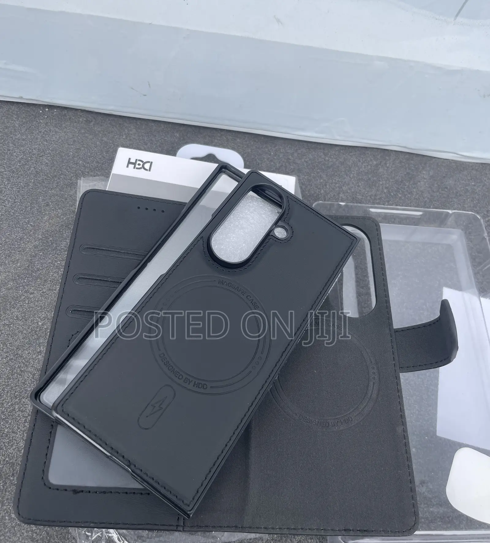 Fold 7/6. 2 In1 Wireless Leather Flip Case, With Front Glass Protector