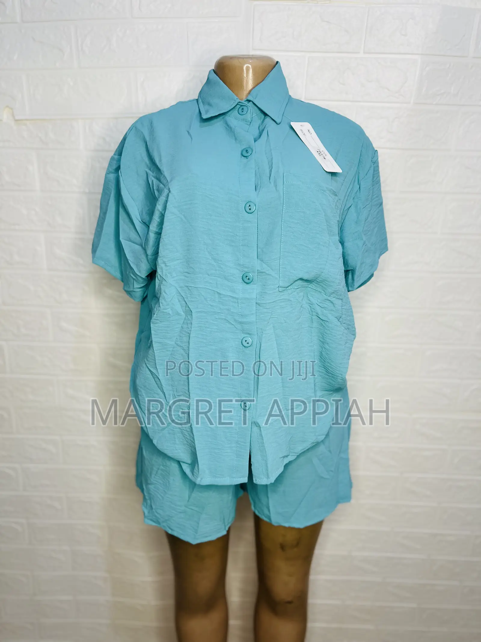 Turquoise Shorts Set