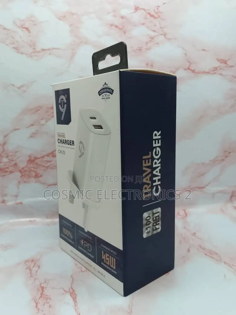 9t Travel Charger Ch-23 (45w Super Fast Charger)