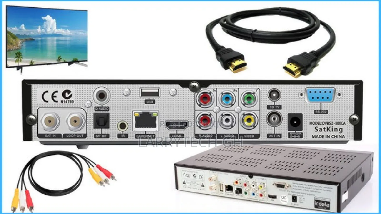 Strong Dish With Combo Decoder With Installation