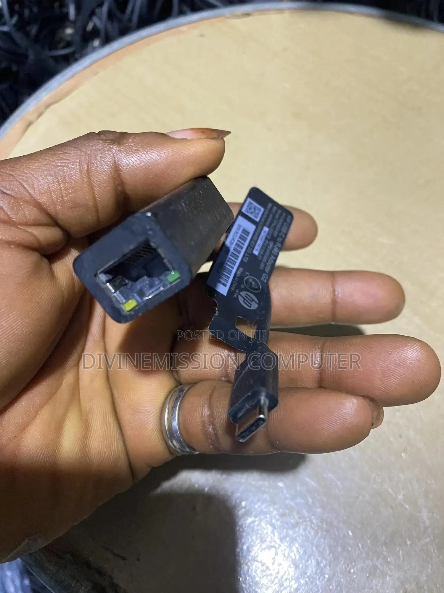 Hp Branded Type C to Tj45 Adapter G2, Usb C to Internet Adapter.