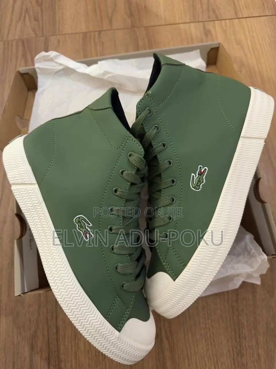 High Top Lacoste Sneaker Comes In Different Colours , Swipe >>>>>