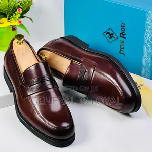 Steve Riots Men Coffee Leather Loafers Shoe