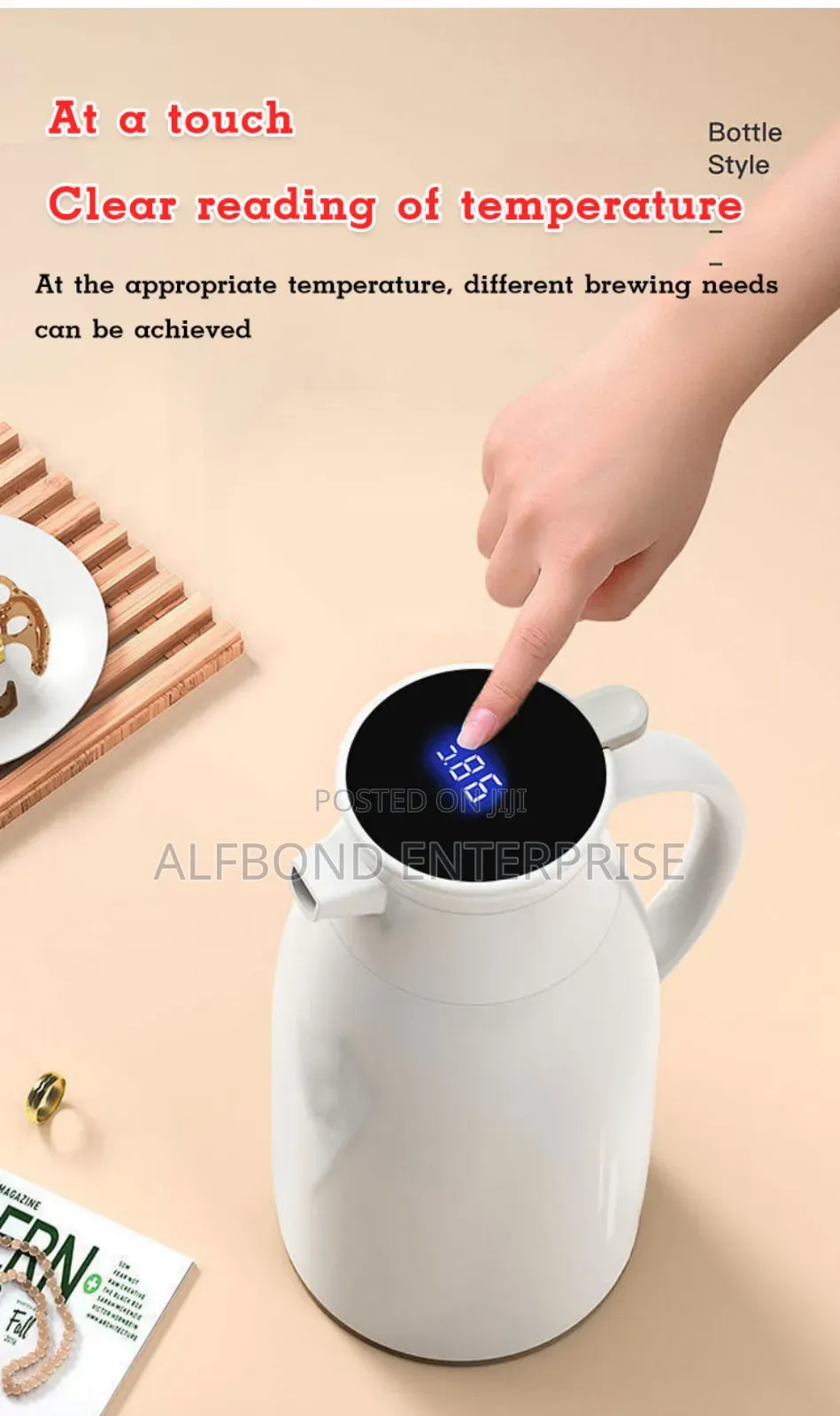 Lcd Smart Touch Display Vacuum Flask 2l