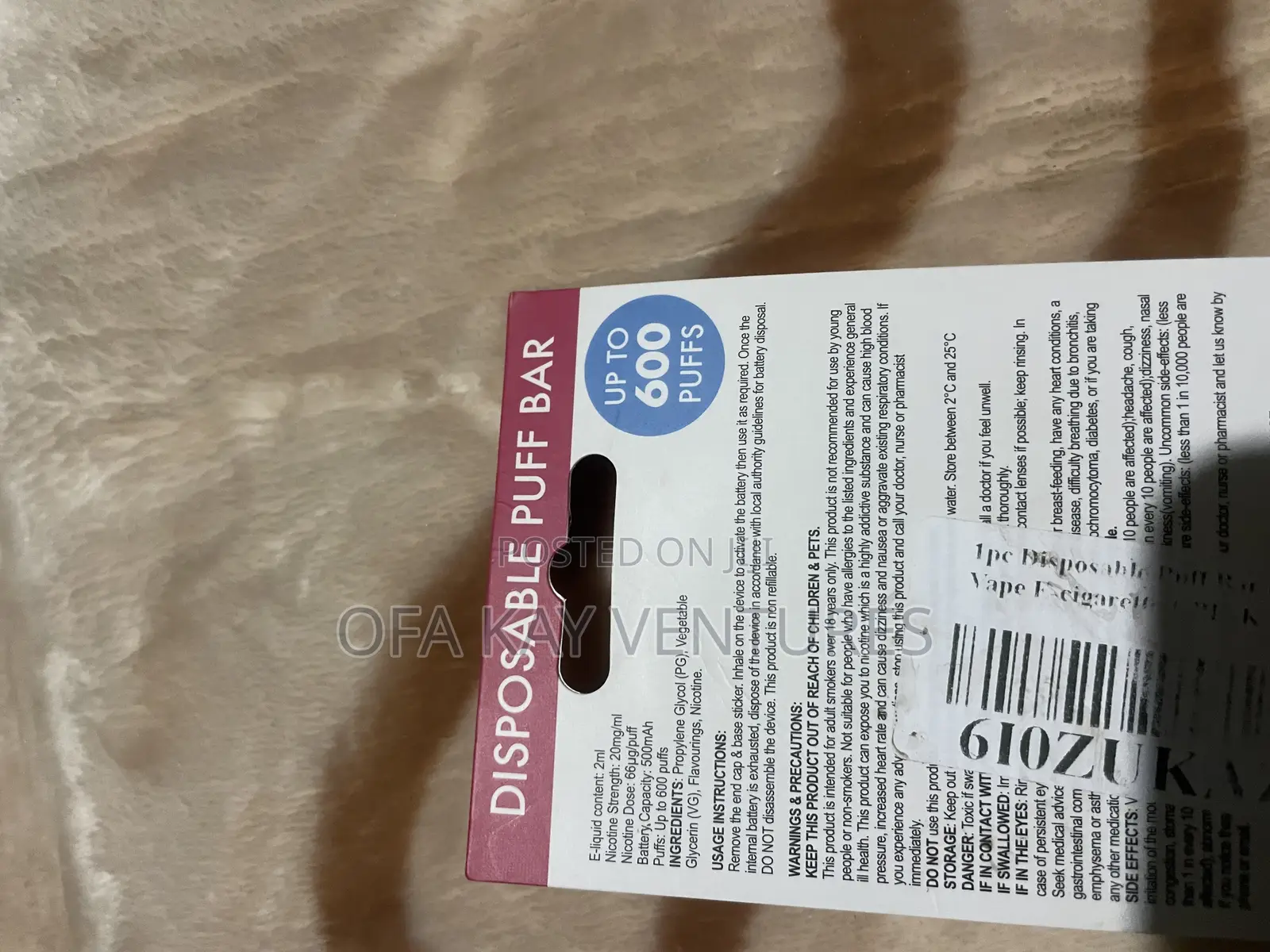 600 Puffs Cool Vape