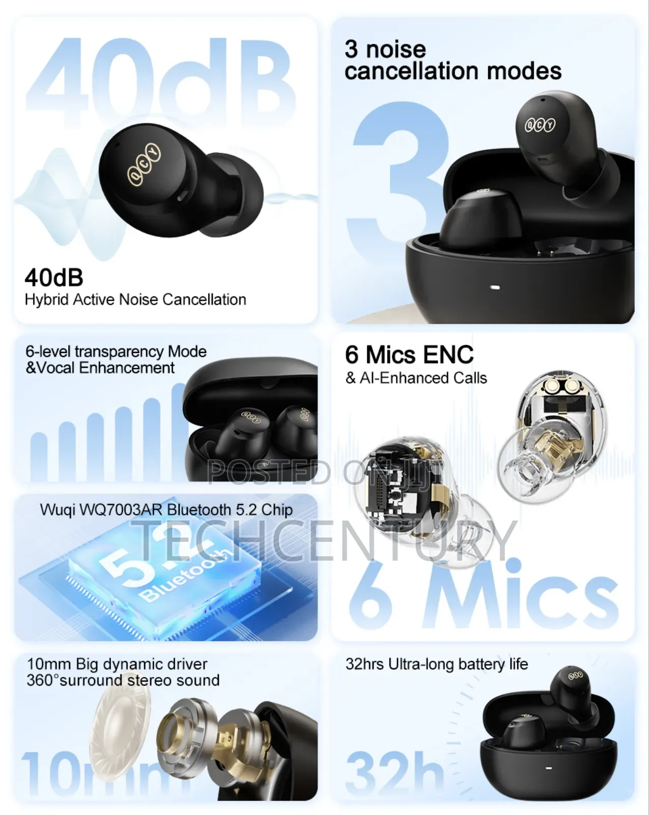 Qcy Arcbuds Ht07 Anc Earbuds