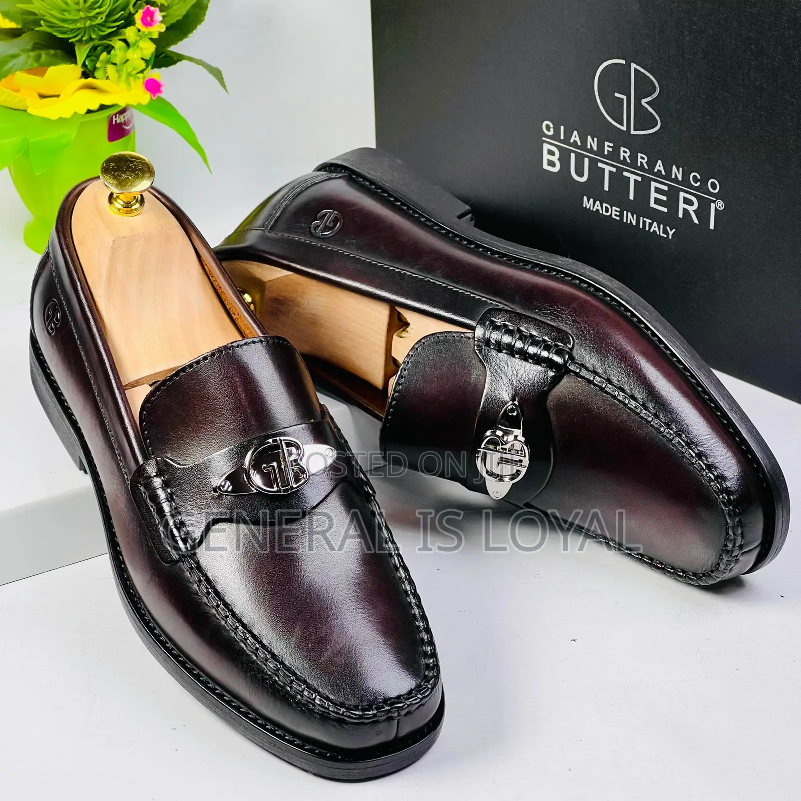 Gianfranco Butteri Coffee Color Men Leather Loafers Shoe