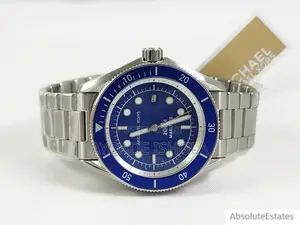 Mk9160 Oversized Maritime Silver-Tone Watch 2023 Diver Watch