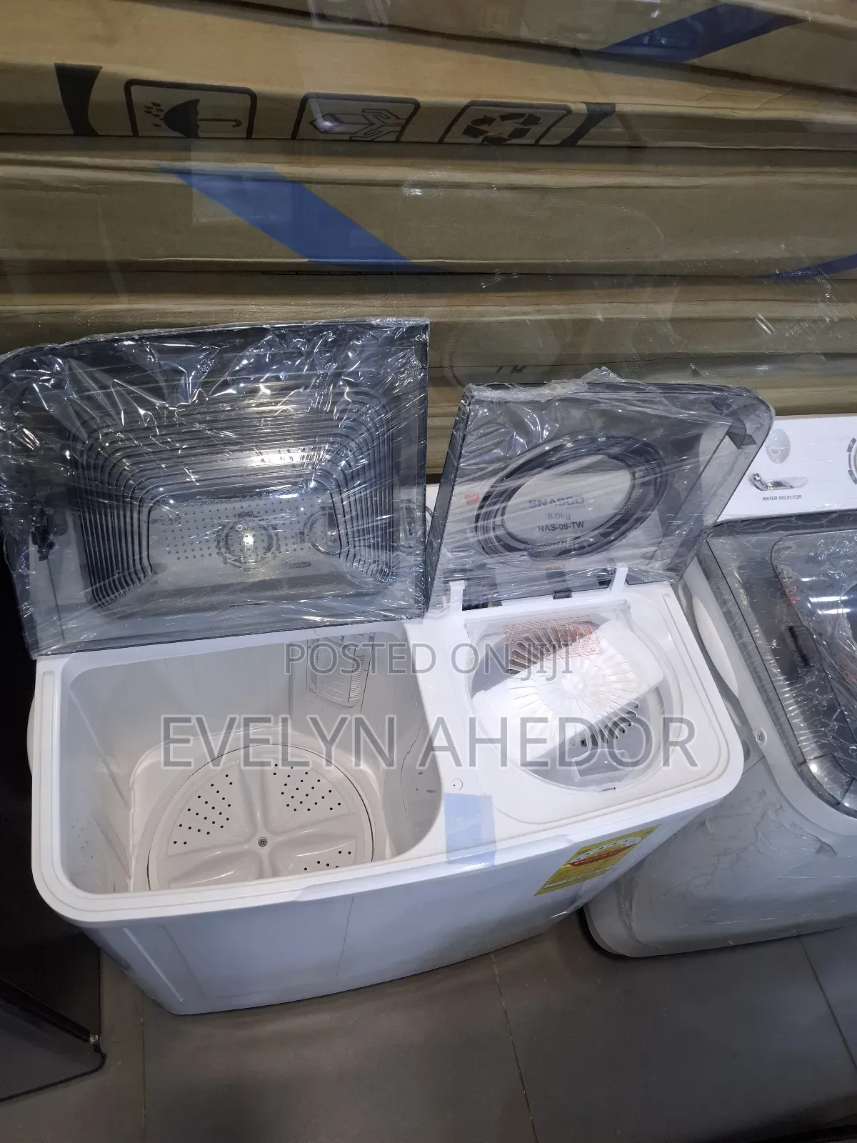 Nasco 8kg Twin Top Washing Machine Semi Automatic Available as Seen