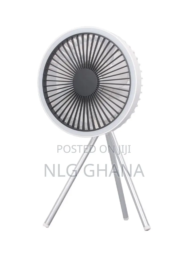 Abs Portable Rechargeable Tripod Fan With Ring Light. Ghx2912