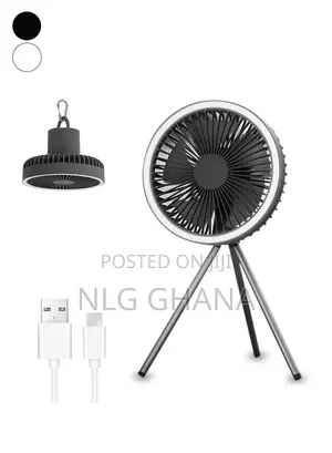 Abs Portable Rechargeable Tripod Fan With Ring Light. Ghx2912