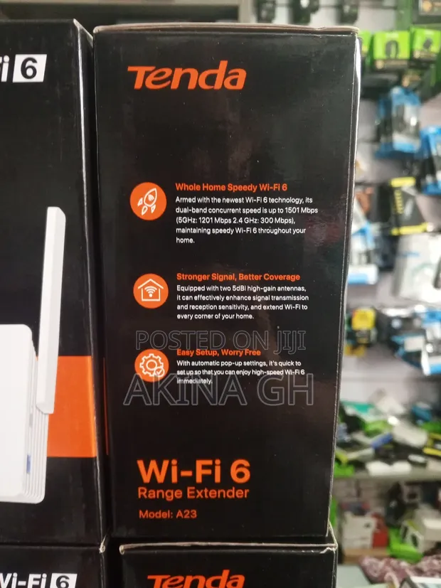 Tenda Wi-Fi 6 Ax1500 Range Extender A23 2