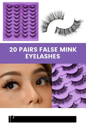 Luxury 3d False Eyelashes – 20 Pairs (Reusable Lightweight)