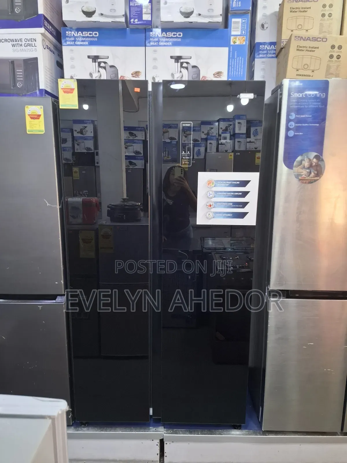 Moist Freezer Zone Nasco Side by Side Fridge 525ltrs Brand New