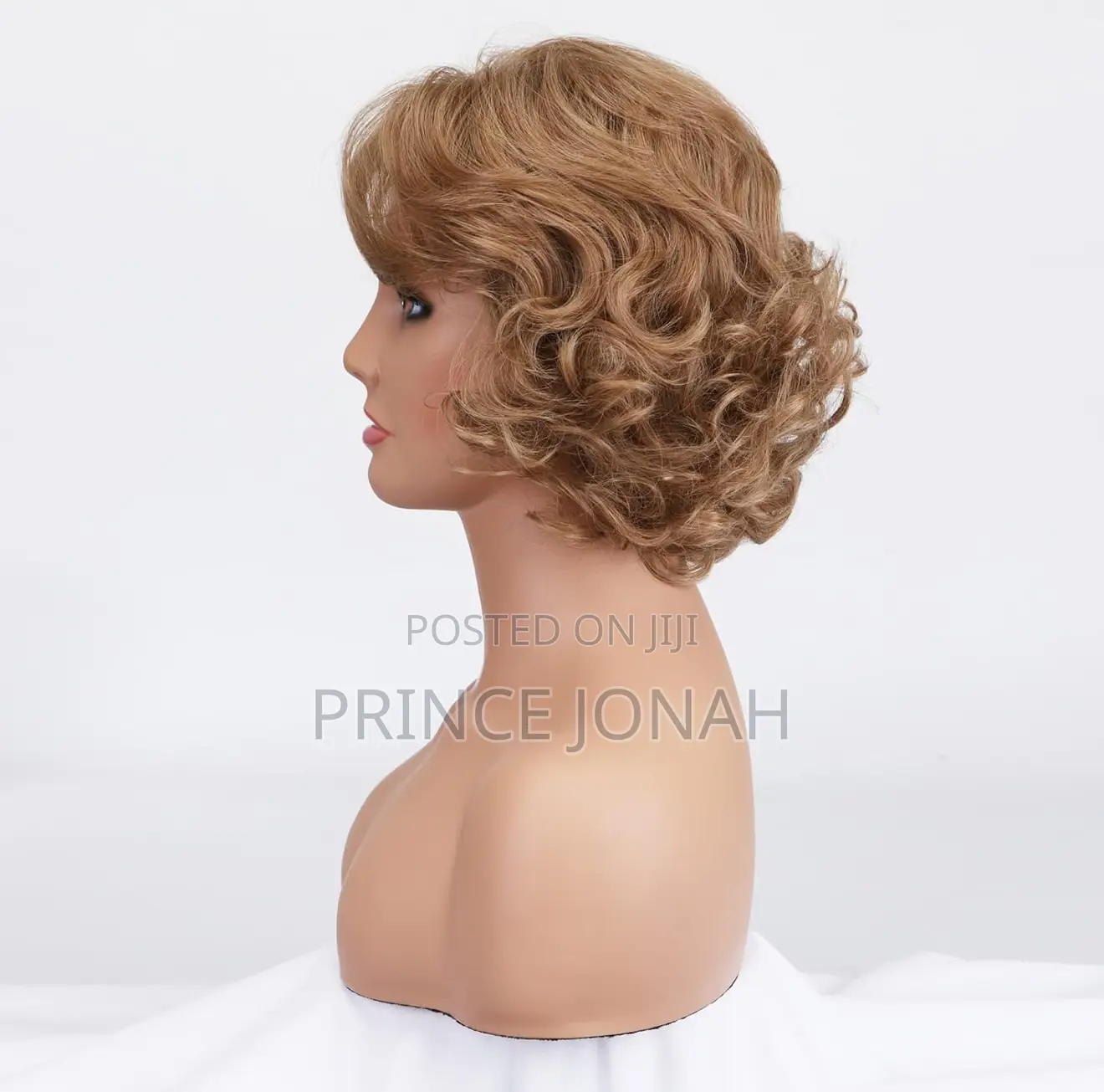 Bestung Brown Short Curly Wavy Hair Wig for Women