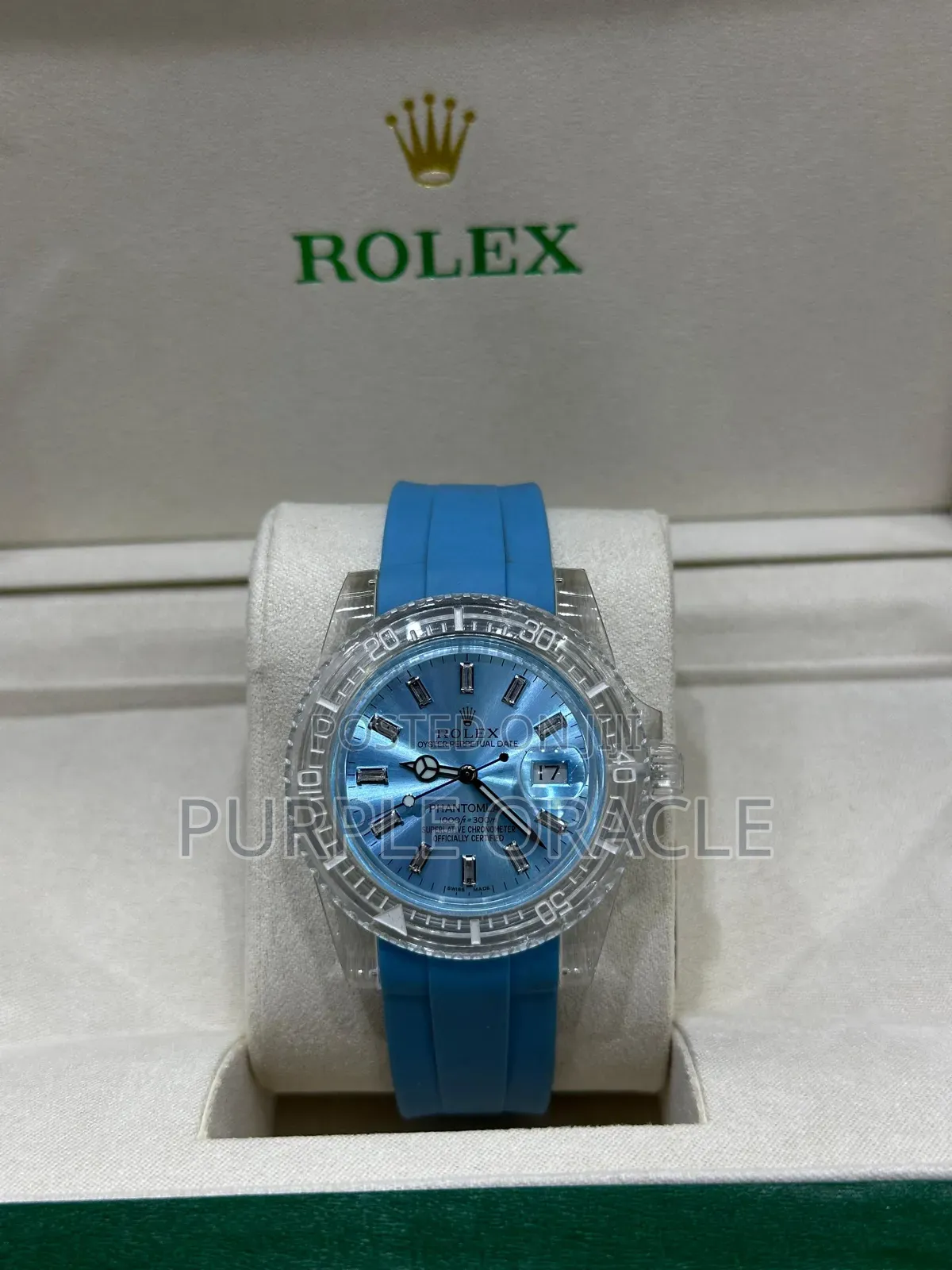 Silicone Starp Phantomlab Rolex Oyster Watch for Men