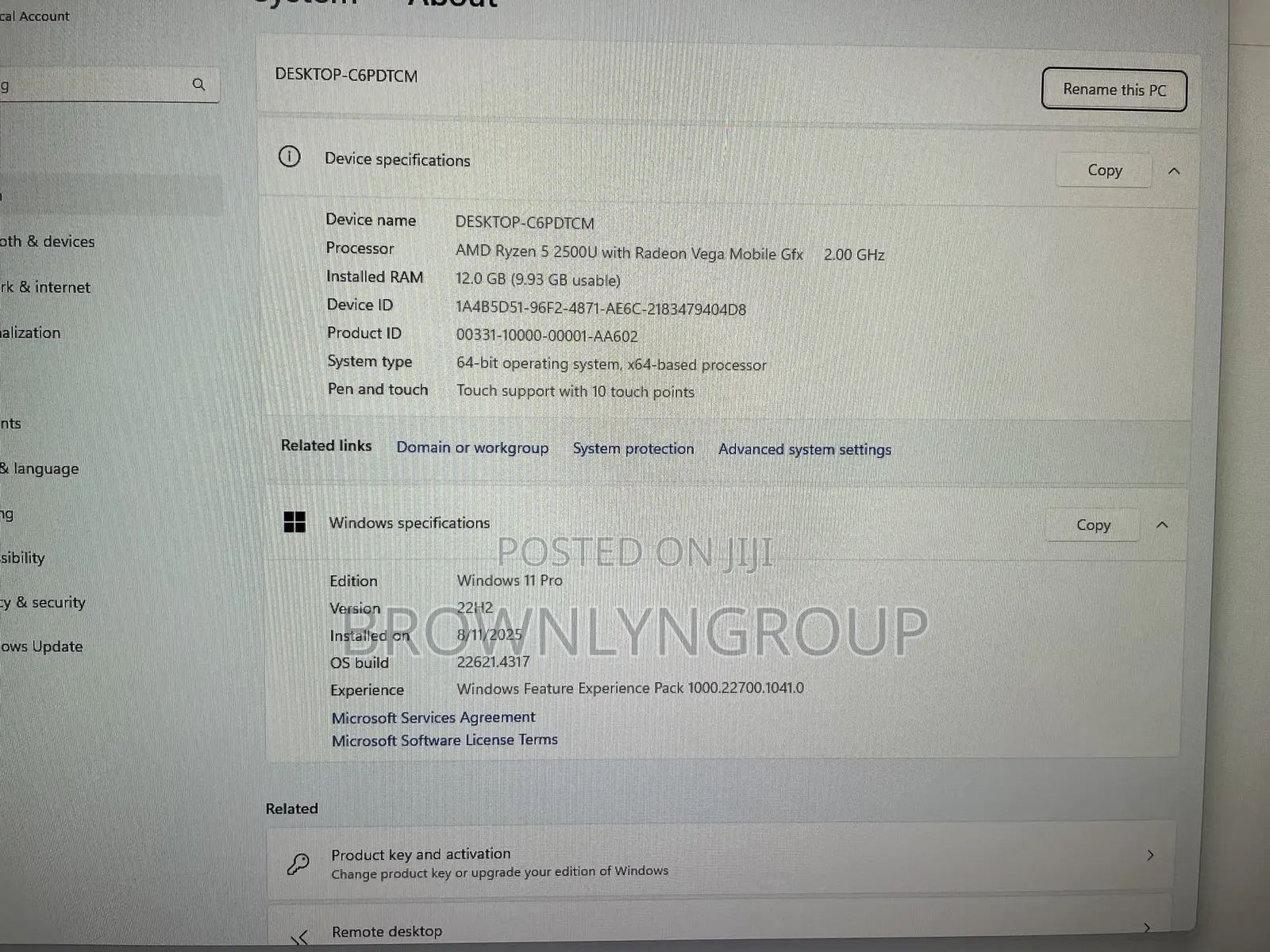 Desktop Computer HP 12GB AMD Ryzen 5 SSHD (Hybrid) 1T