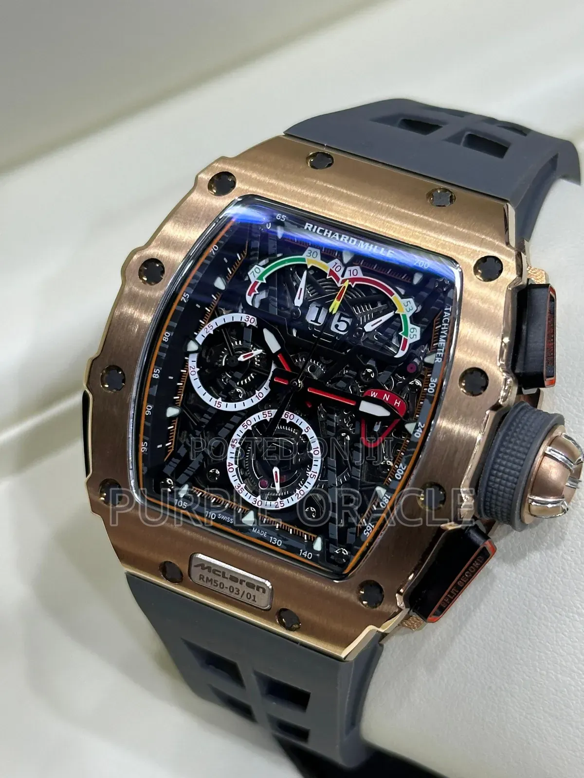 All BLWCK Silicone Starp Richard Mille Mechanical Watch
