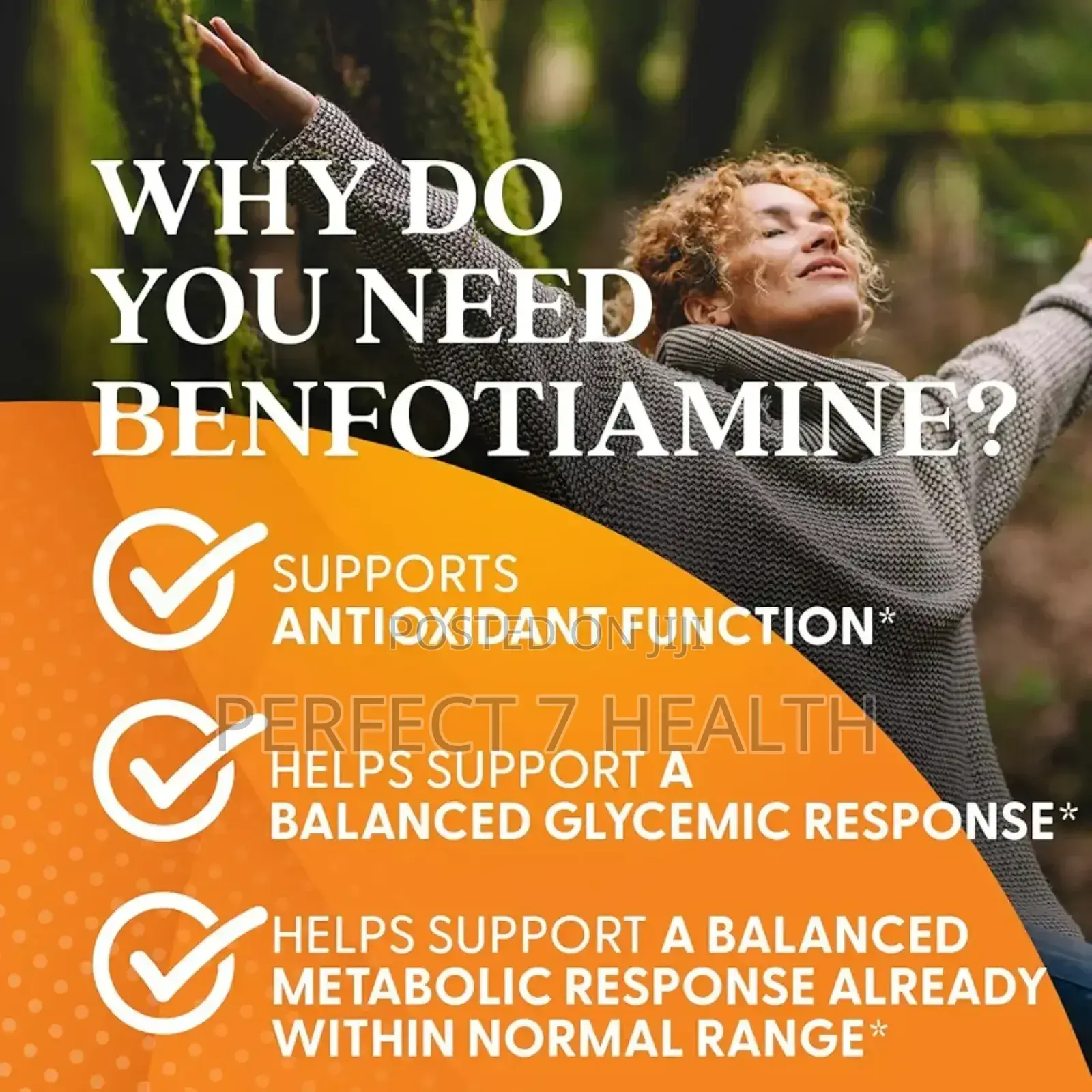 Benfotiamine 300mg, Nerve Damage Blood Sugar Health, 60 Veggie Caps