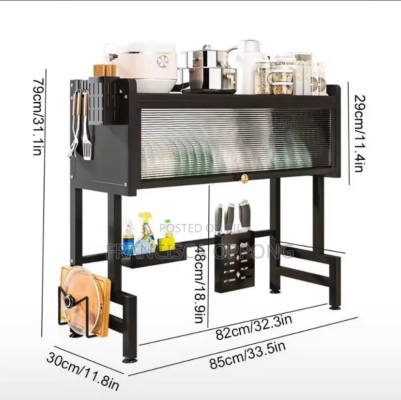 Over Sink Dish Drying Rack, Dustproof Cabinet, Cutlery Holder, Hooks