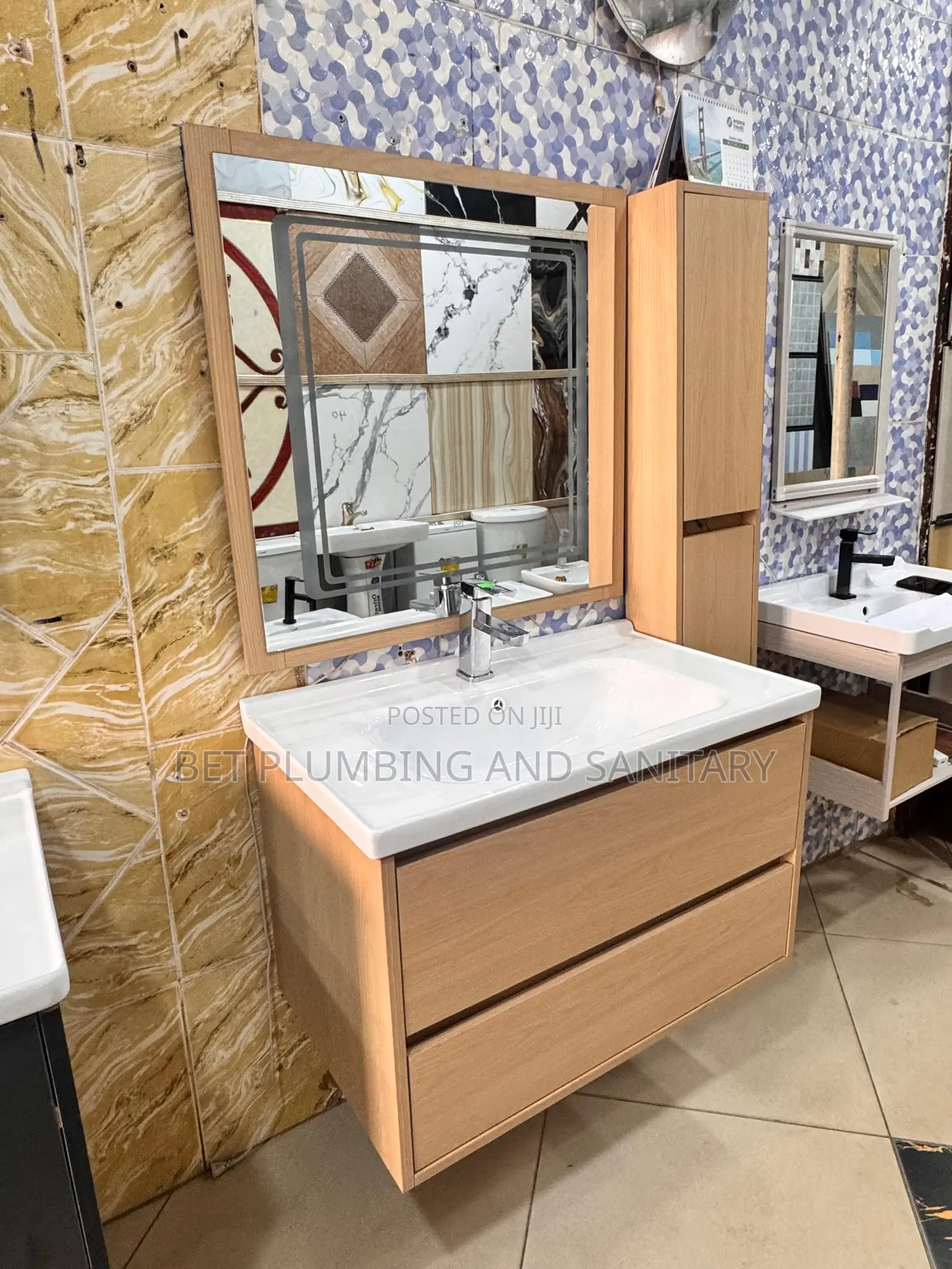 Cabinet Basin and Mirror With Tap Complete