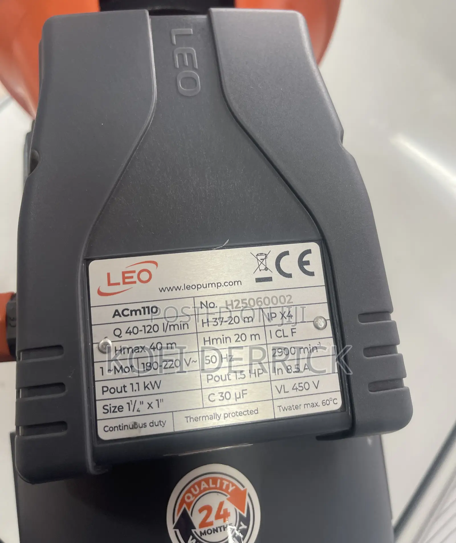 1.5hp Double Impeller- Leo Pump
