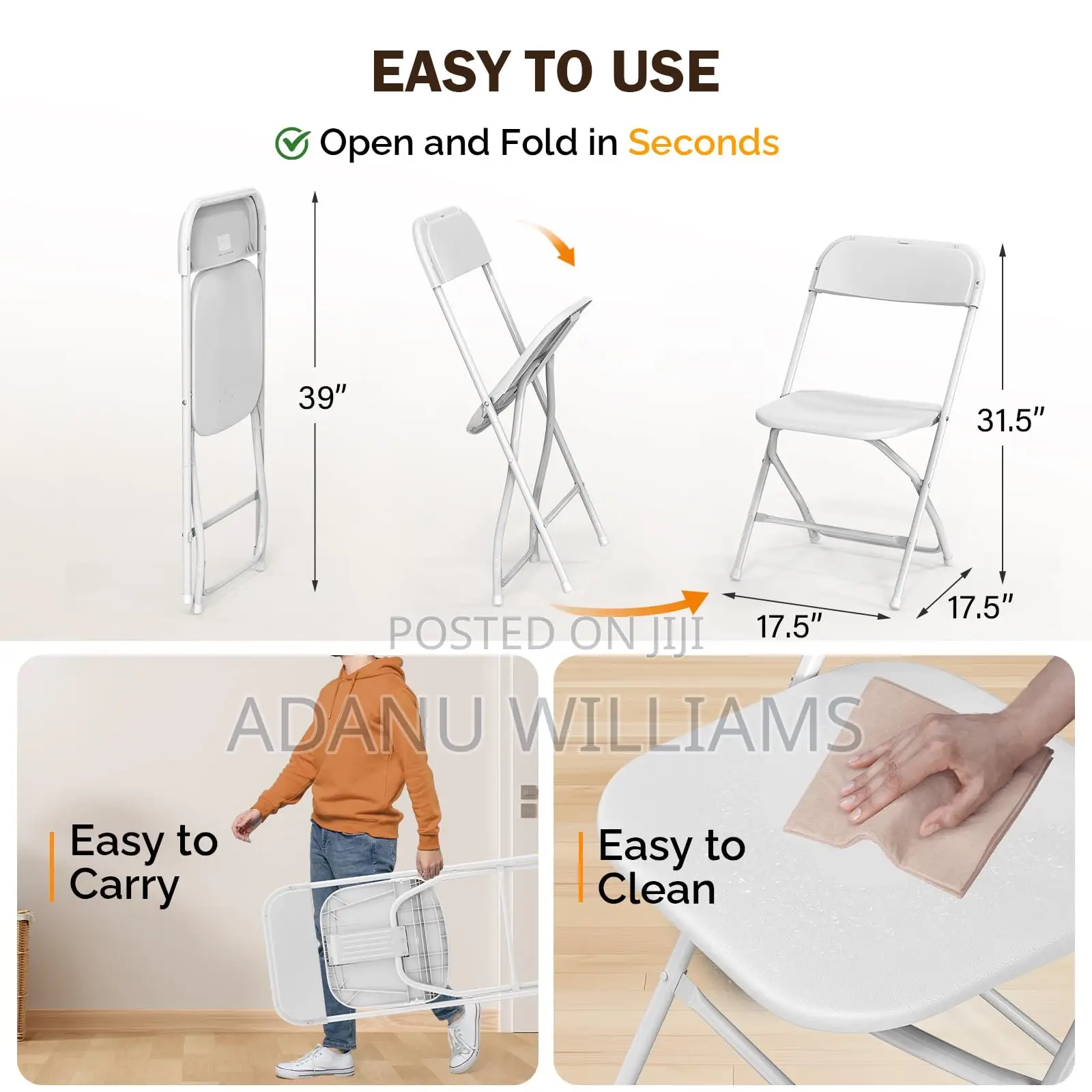 Premium Quality Plastic Folding Chair for Conference Etc