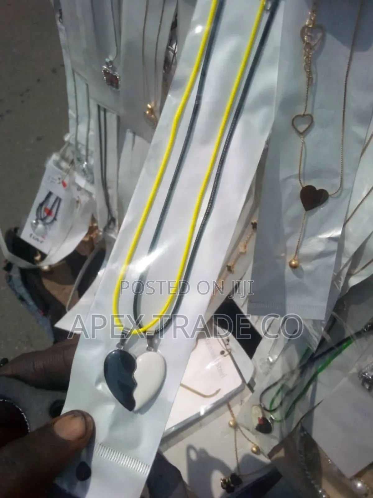 Cute Black and White Couple Necklace