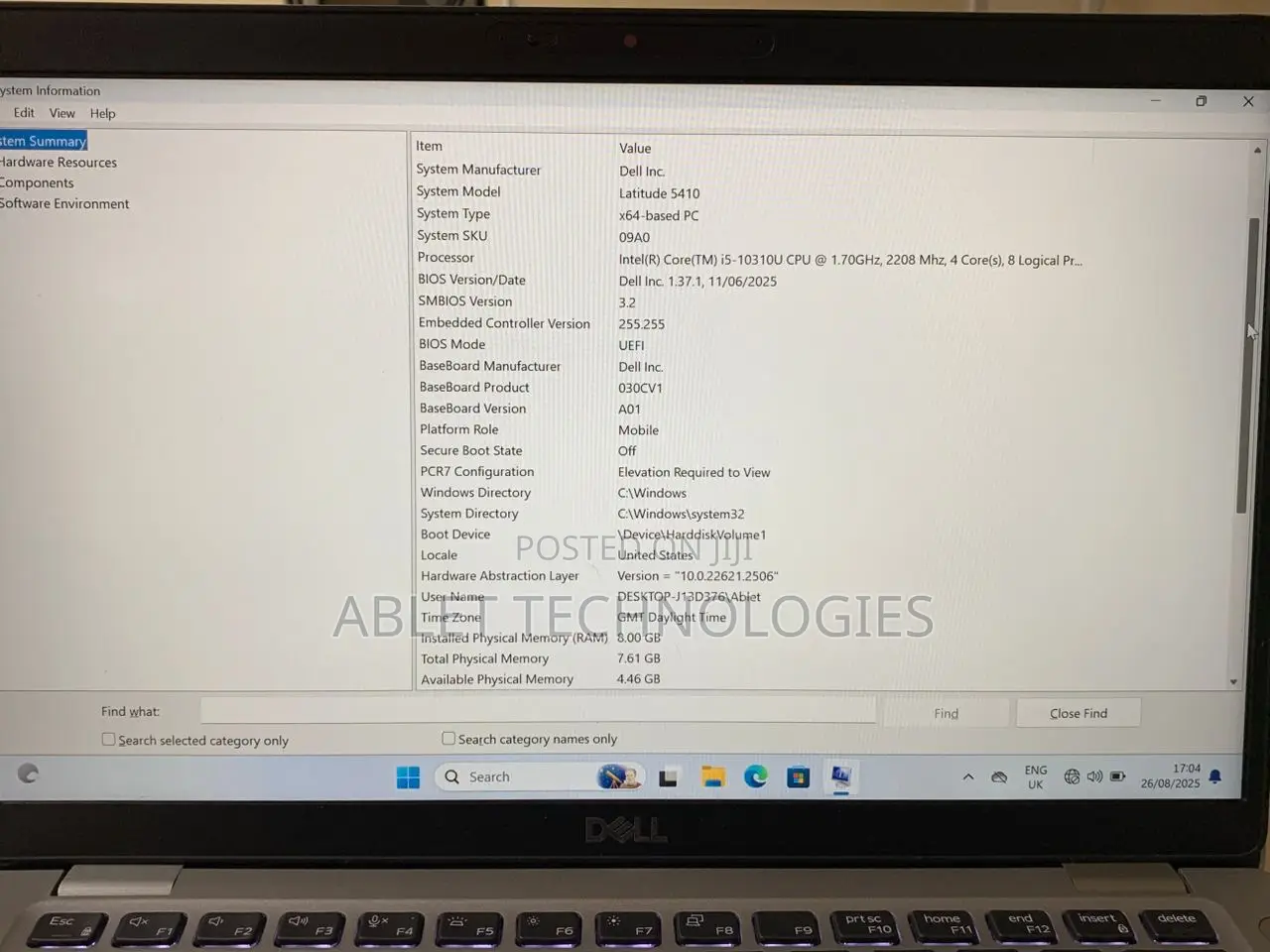Laptop Dell Latitude 5410 8GB Intel Core i5 SSD 256GB