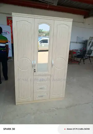 Imported Mercedes Benz Design 3doors Wooden Wardrobe
