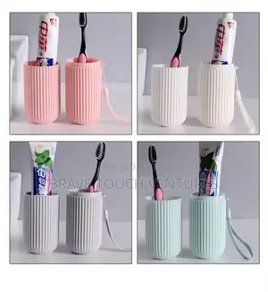 Toothbrush and Paste Cup Storage Holder 2 Pieces