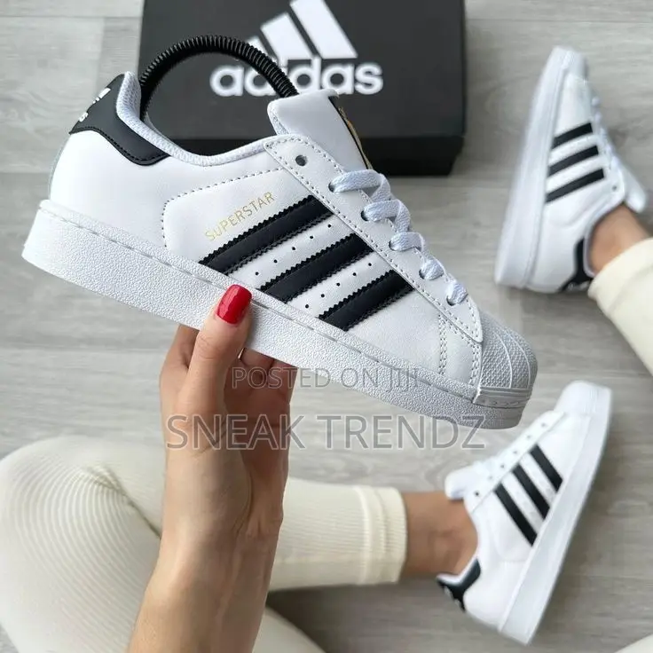 Original Adidas Superstar White Black Strip