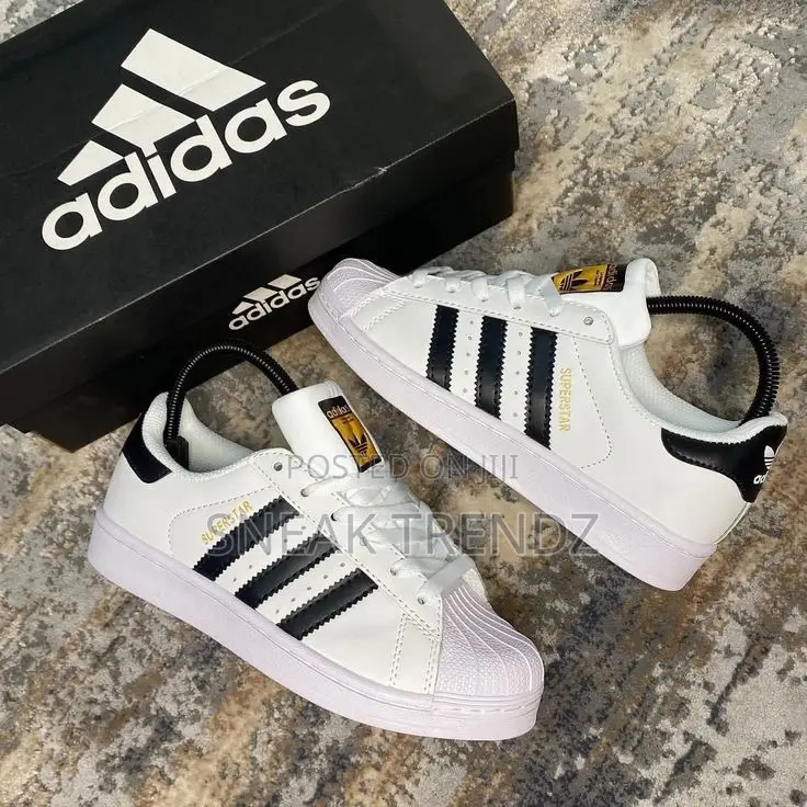 Original Adidas Superstar White Black Strip