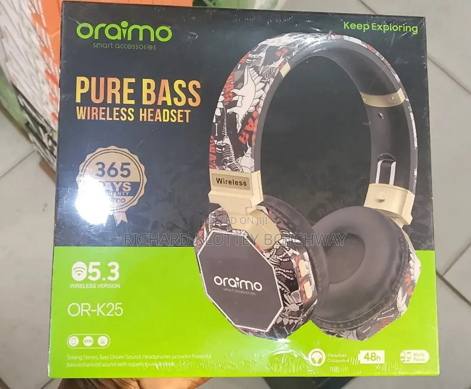 Oraimo Pure Bass Wireless Headset