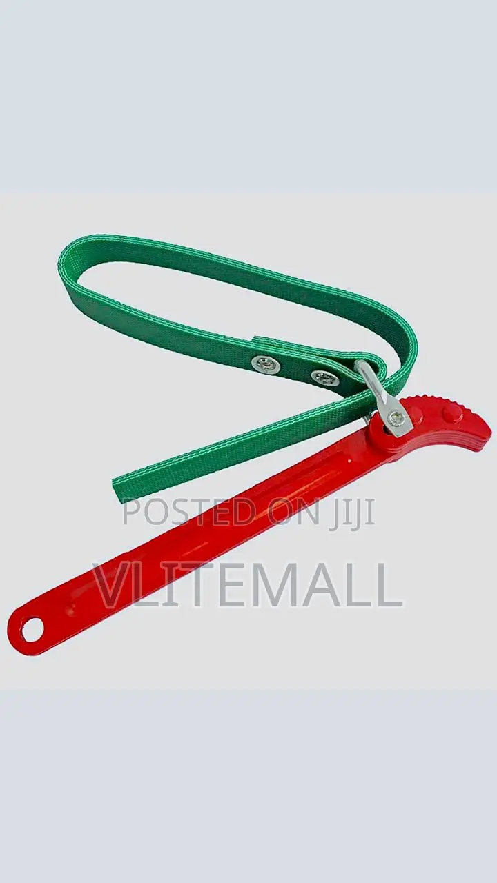 Tool Adjustable Belt Oil Filter Strap Wrench Spanner
