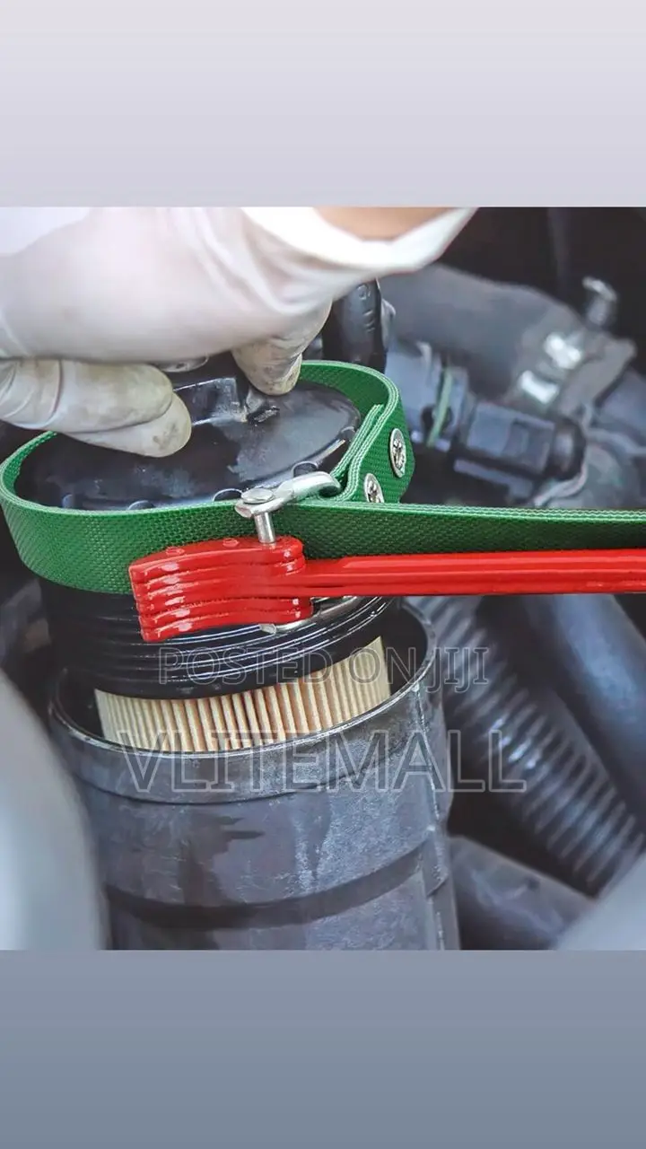 Tool Adjustable Belt Oil Filter Strap Wrench Spanner