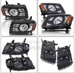 Pair Black Headlights For Honda Pilot 2009-2011 Pair