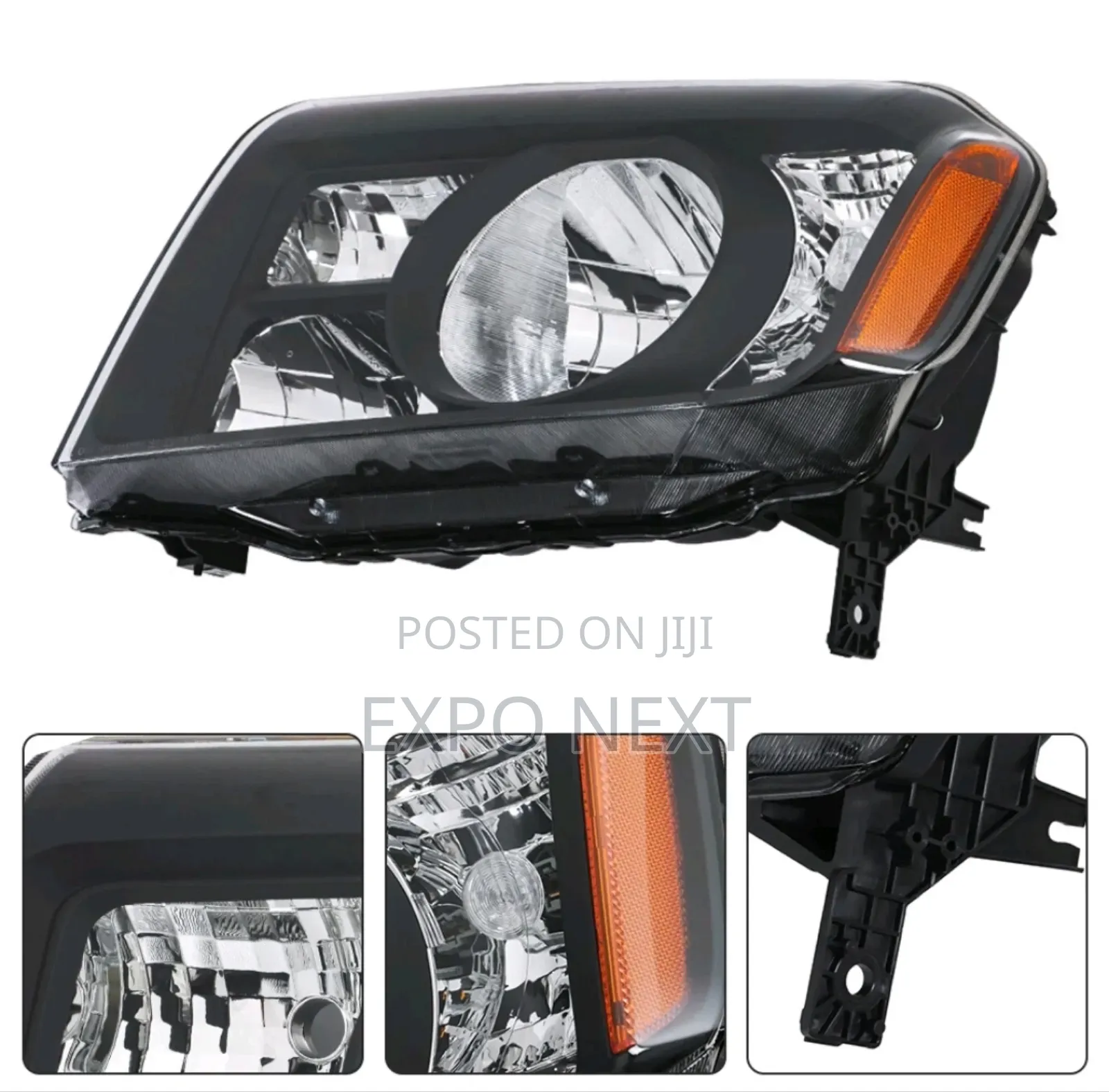 Pair Black Headlights For Honda Pilot 2009-2011 Pair