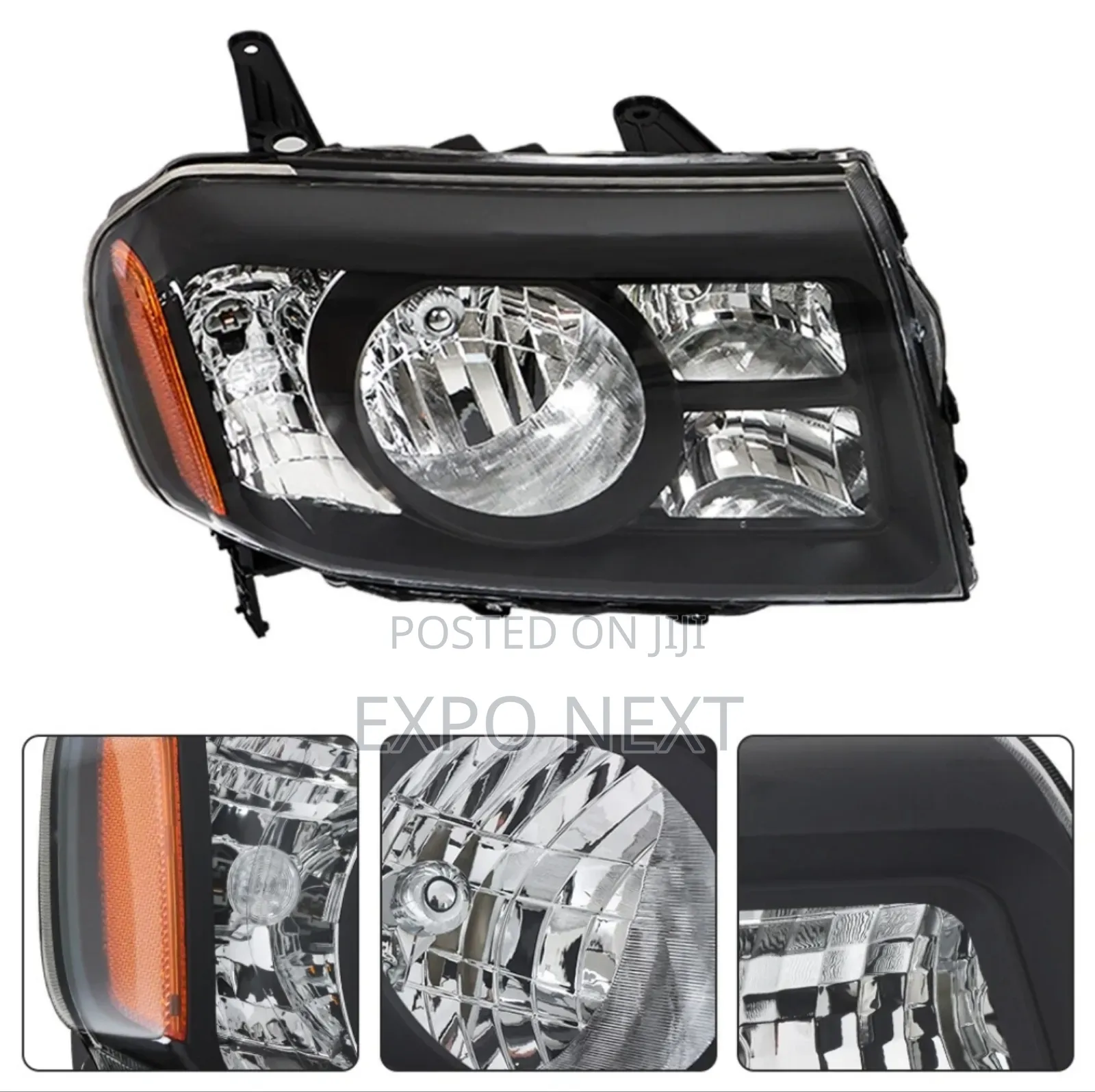 Pair Black Headlights For Honda Pilot 2009-2011 Pair