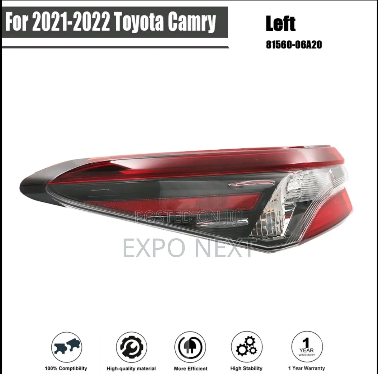 2021-2022 Toyota Camry Outer Left Driver Side Tail Light