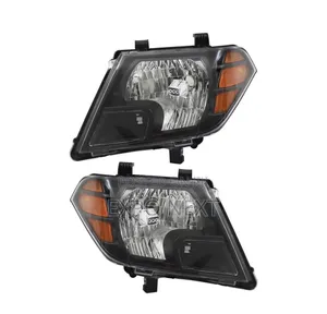Headlights For Nissan Frontier Truck  2009-2020 Black Pair
