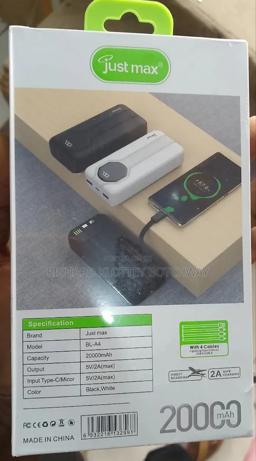 Just Max Bl-A4 Power Bank