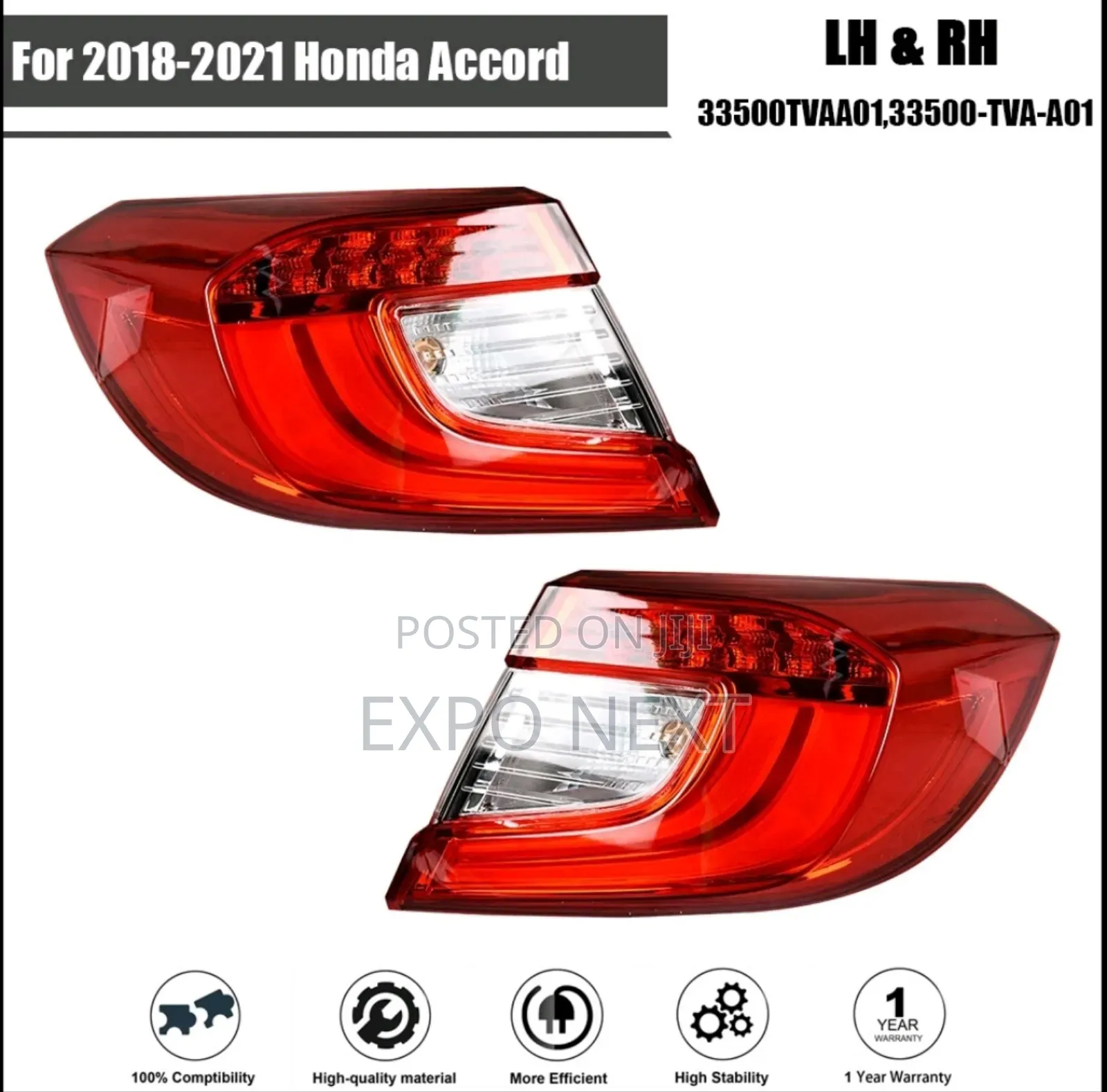 Led Tail Light For Honda Accord 2018-2021 Pair