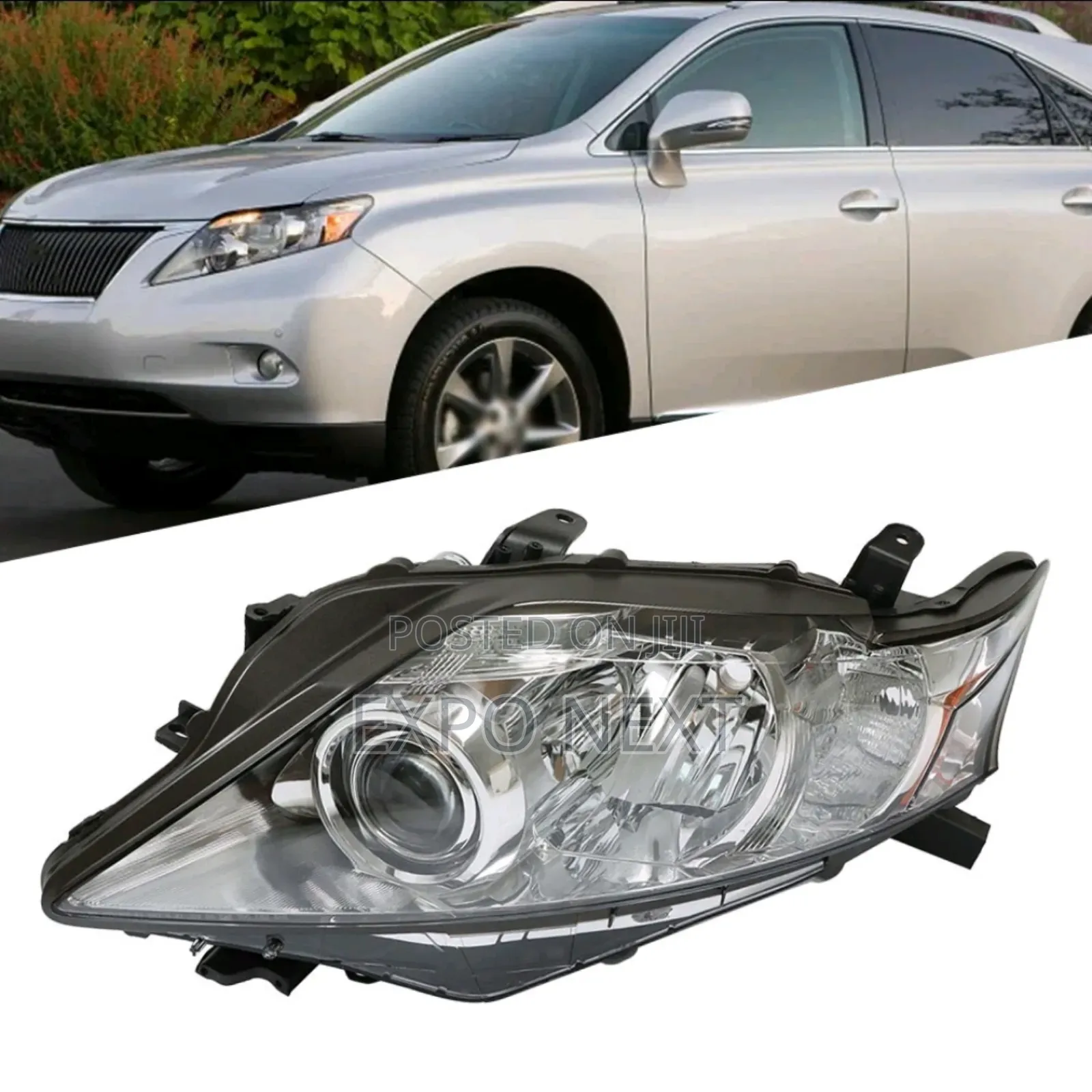Left Fit For 2010-2012 Lexus Rx350 Hid W/Afs Chrome Headlight