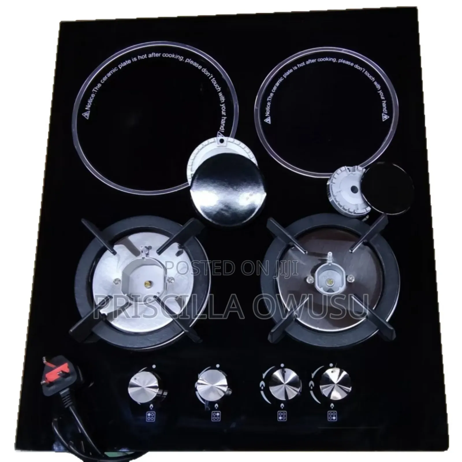 2 Electric 2 Gas Glass Inbuilt Cooker / Burner